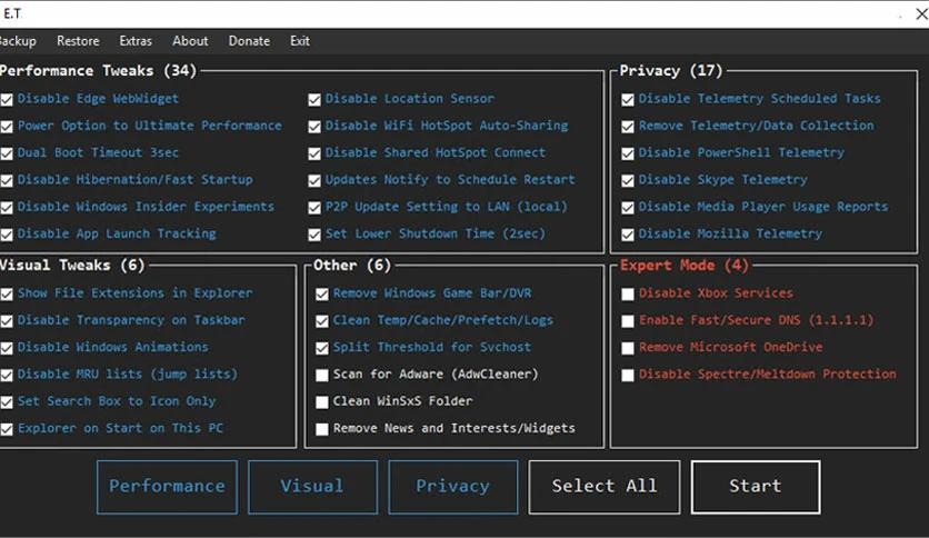 ET Optimizer Free Download (v6.07.15)